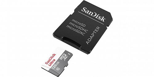 Карта памяти SanDisk Ultra microSDXC Class 10 128GB Card with Adapter — фото
